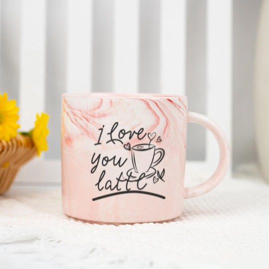 I love you latte Marble Mugs