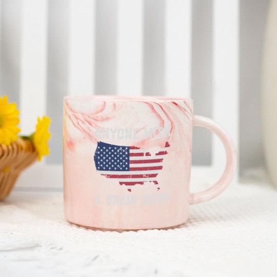 2024 Brain Vote Democracy Anti-Trump Marble Mugs