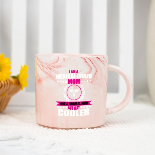 Medical Coder Mom Marble Mugs