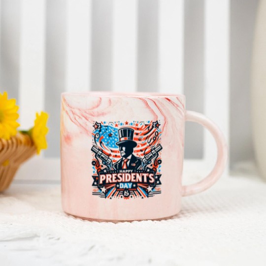 history of us presidents day Marble Mugs