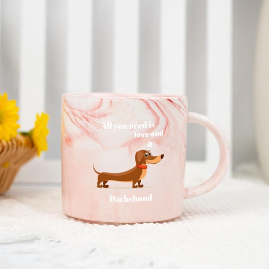 Dachshund Dog Lover, Gog Mom, Dog Dad Marble Mugs