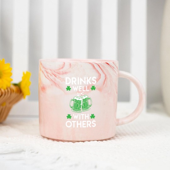 Green Beer St Patrick s Day Marble Mugs