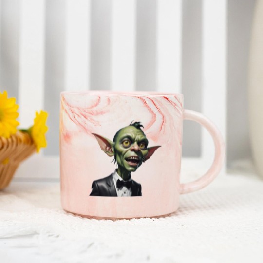 Green Goblin with Tuxedo Marble Mugs