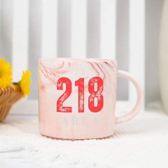 218 Area Code Retro Minnesota Duluth Marble Mugs