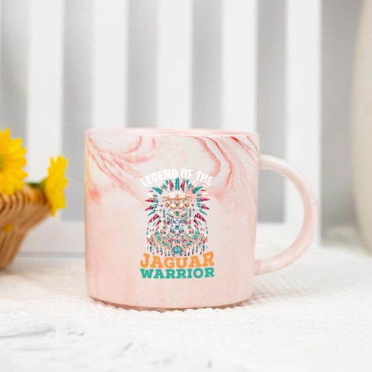 Aztec Jaguar Warrior Aztec Culture Indigenous Marble Mugs