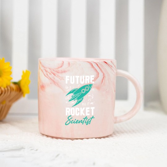 Rocket Scientist Future Mathematician Racket Marble Mugs