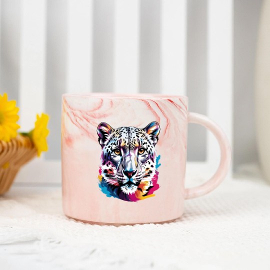 Snow leopard Marble Mugs