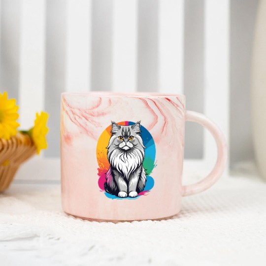 Persian Cat Marble Mugs