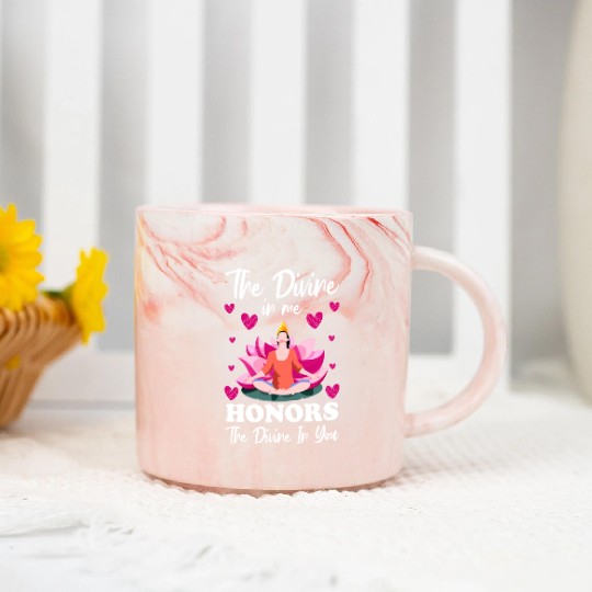 Yoga Peace Spiritual Spirit Marble Mugs