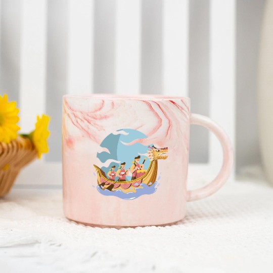 Chinese Dragon Boat Dragon Boat Racer Gift Marble Mugs