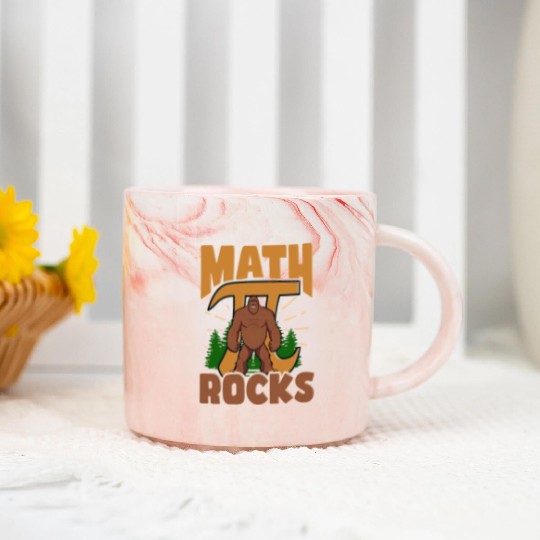 Pi Day Math Rocks Sasquatch Marble Mugs