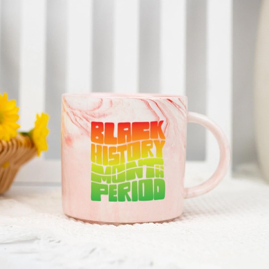 Black History Month Period African American Pride Marble Mugs