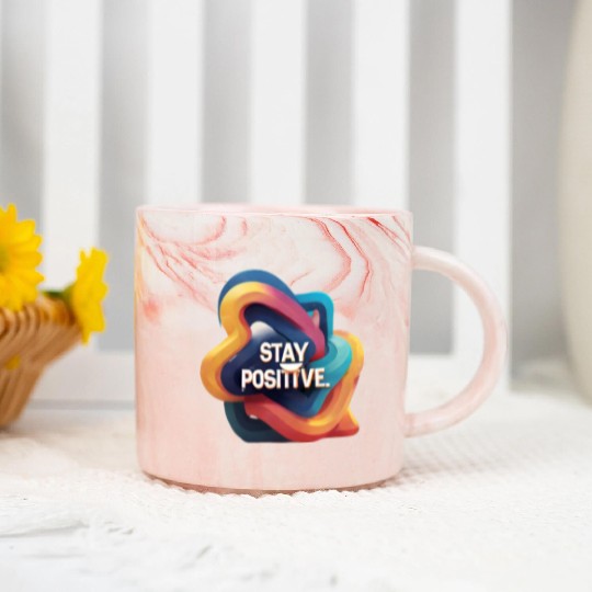 Stay positive Marble Mugs