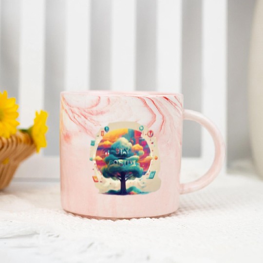 Stay positive Marble Mugs