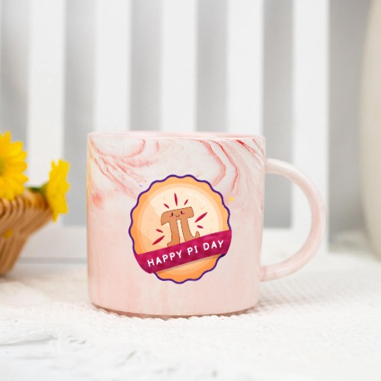 Happy PI DAY For Math Lovets womens kids Marble Mugs