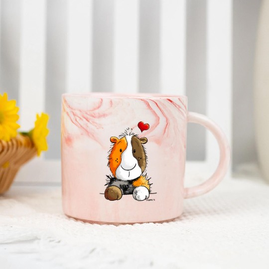 Happy Rosettes Guinea Pig Gift For Rodent Friends Marble Mugs