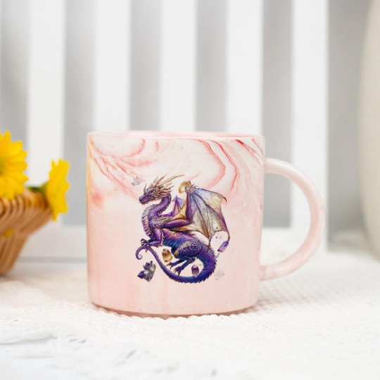 The Jeweled Dragon Marble Mugs