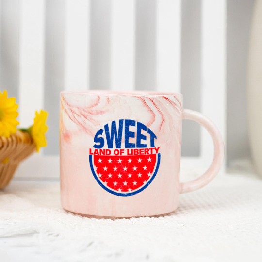 Sweet Land of Liberty Marble Mugs