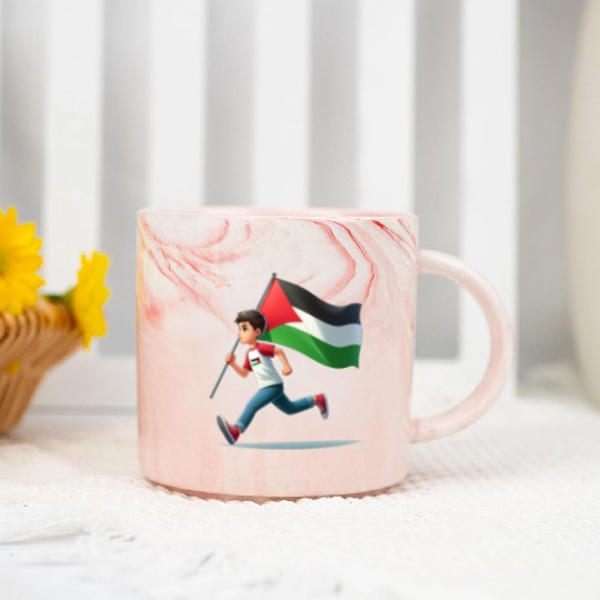Free Palestine Marble Mugs