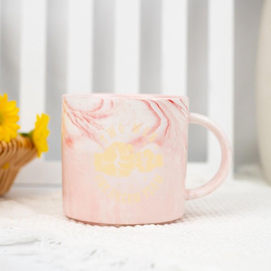 Father and son bump fists Marble Mugs