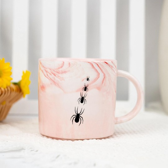 "Spiderweb Style: Weave Your Fashion Statement" Marble Mugs