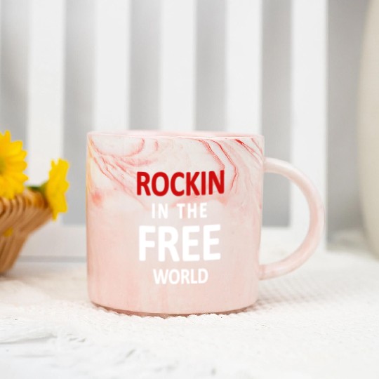 Neil Young Rockin In The Free World Marble Mugs