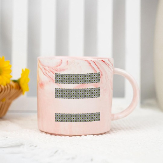 irregular stripes of green and lavender Marble Mugs