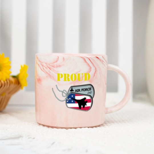 Proud Air Force Dad Marble Mugs