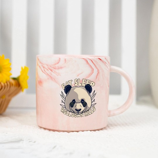 Cute panda design Marble Mugs