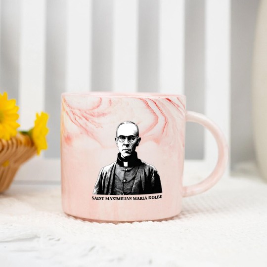 Saint Maximilian Maria Kolbe Marble Mugs