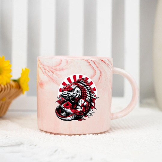 Koi fish Japan national flag carp Marble Mugs