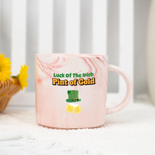 luck of the irish pint of gold Marble Mugs