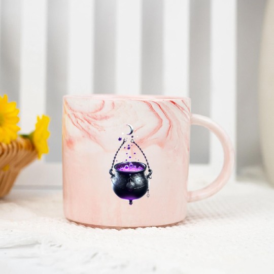 Magical Witch Cauldron Marble Mugs