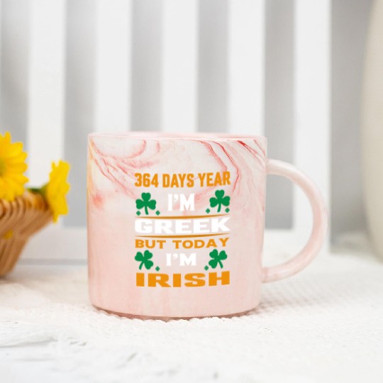 Greek Today, Irish St. Paddy's Marble Mugs