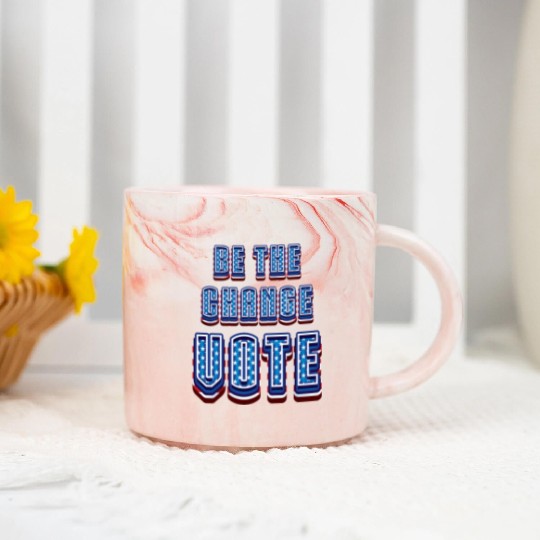 Be The Change Vote - 2024 Election Marble Mugs