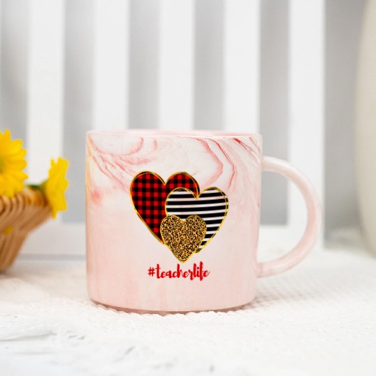 teacher life Marble Mugs