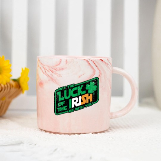 MAY THE LUCK OF THE IRISH BE WITH YOU Marble Mugs