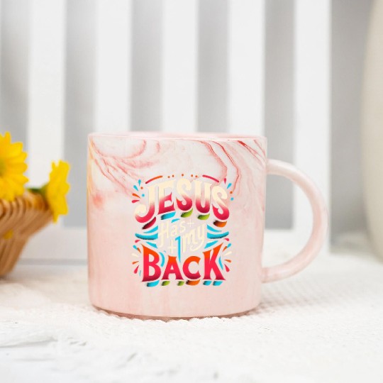 Jesus Has My Back 22 Marble Mugs