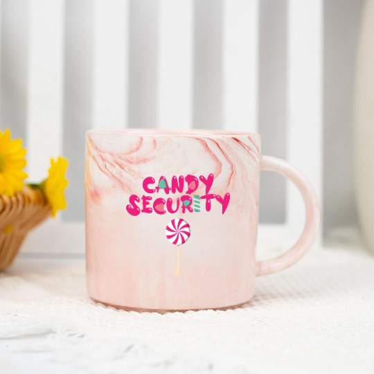 Candy Security Mom Dad Matching Birthday Costume Marble Mugs