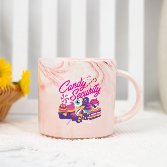 Candy Security Mom Dad Matching Birthday Costume Marble Mugs