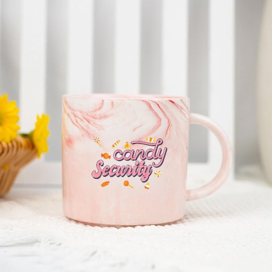 Candy Security Kids Parents Matching Birthday Marble Mugs