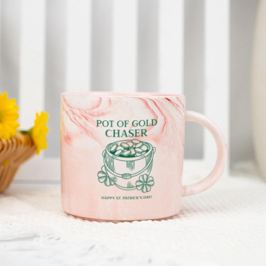 Pot of Gold Chaser Happy St. Patrick's Day! Marble Mugs