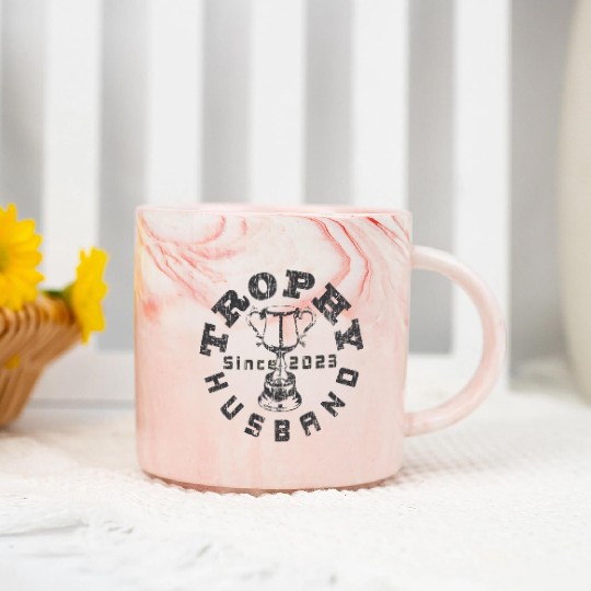 Trophy Husband 2023 Gray Marble Mugs
