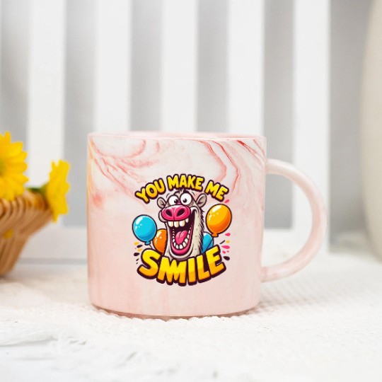 Joyful Donkey A Smile Inducing Design Marble Mugs