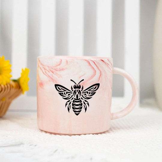 Sweet Little T Tattoo Bee Marble Mugs