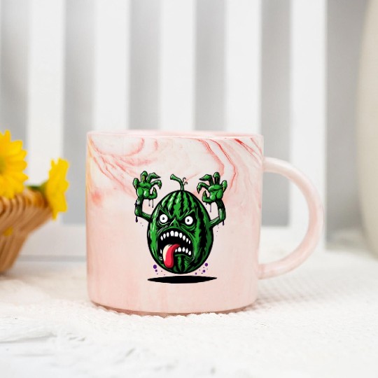 Watermelon Monster Floating Marble Mugs