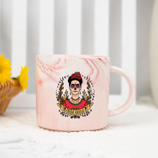 Frida Kahlo Day of the Dead Marble Mugs