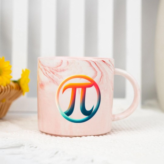 Pi Day Nerd Geek Love Math Pi Symbol Kids Men Marble Mugs