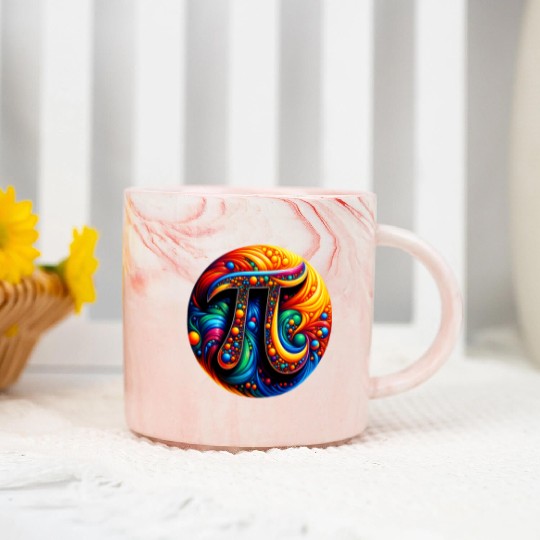 Pi Day Nerd Geek Love Math Pi Symbol Kids Men Marble Mugs