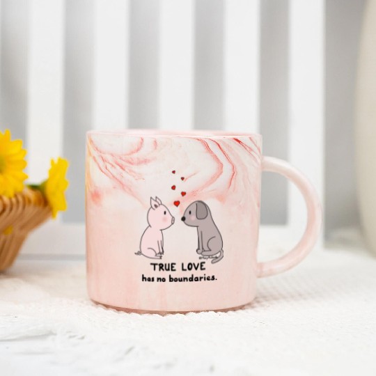True Love has No Boundaries Marble Mugs